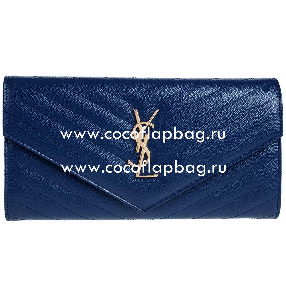 YSL Saint Laurent Calfskin HandBag In Blue YSL5780106