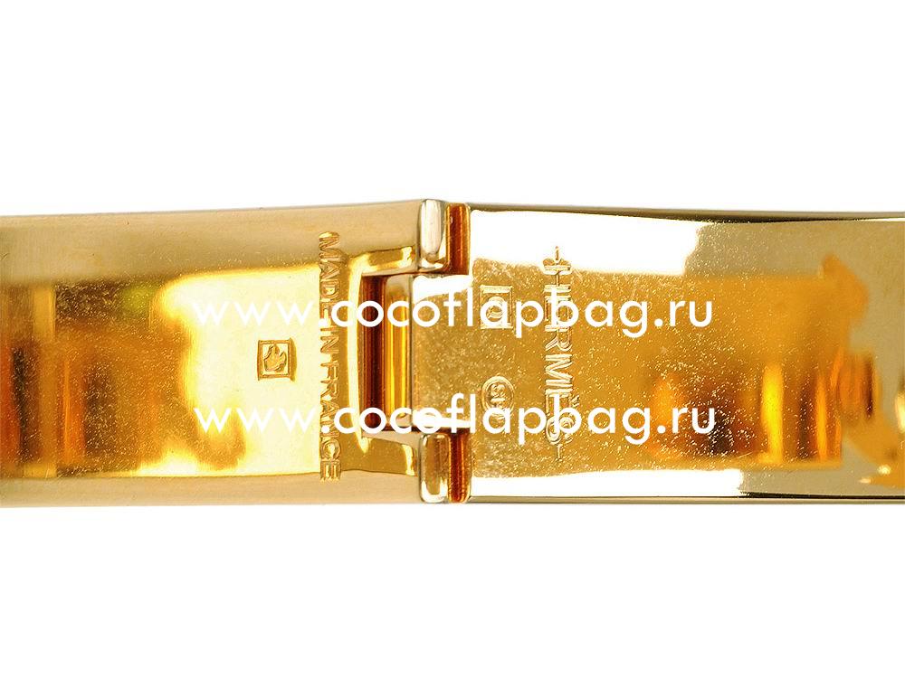 Hermes Click H Logo Enamelled Bracelet Red Gold H58965