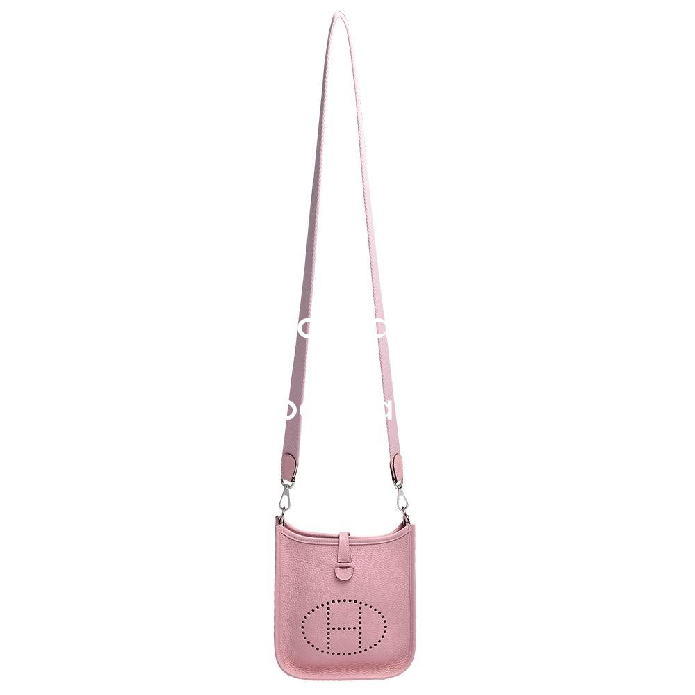 Hermes Garden Evelyne TPM Caviar Calfskin Cavity H Mini Shoulder bag Pink Red H7041903