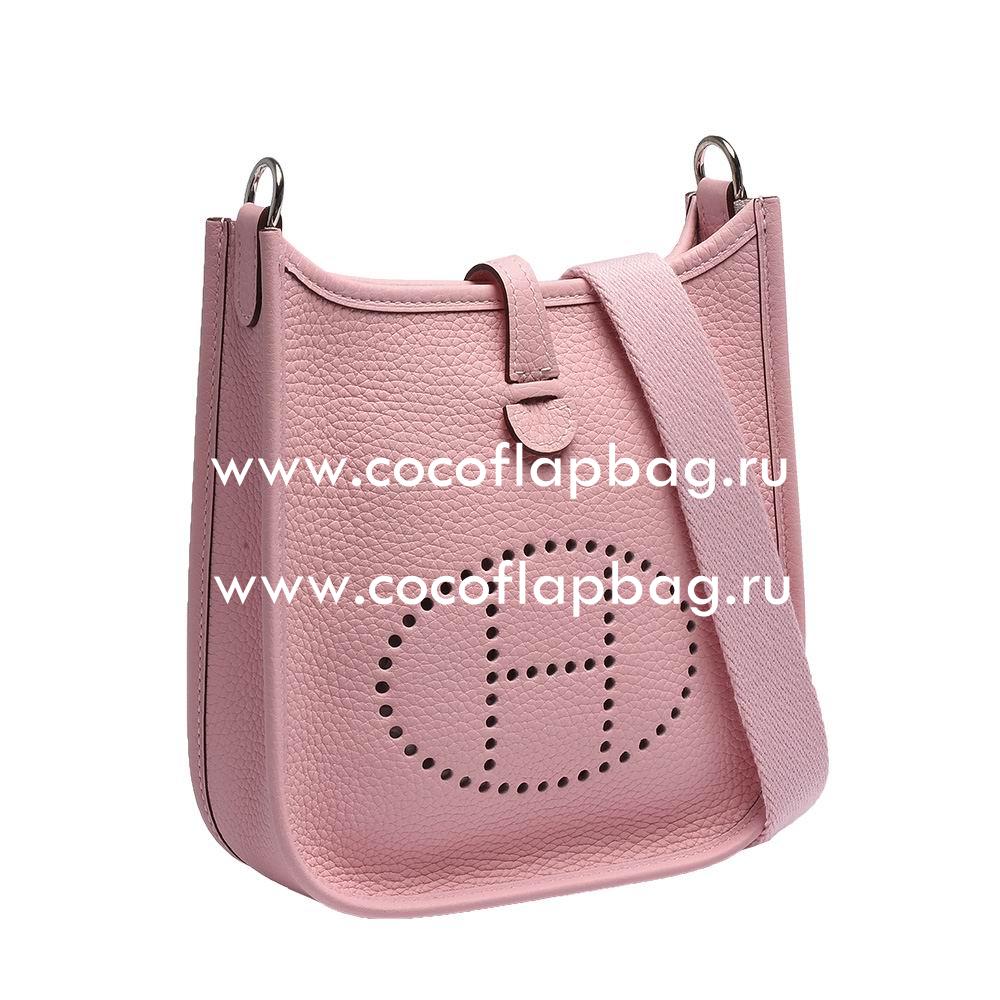 Hermes Garden Evelyne TPM Caviar Calfskin Cavity H Mini Shoulder bag Pink Red H7041903