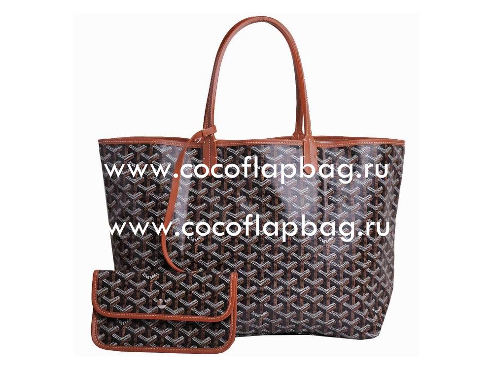 Goyard Waterproof Canvas Saint-Louis MM Black Coffee G53566