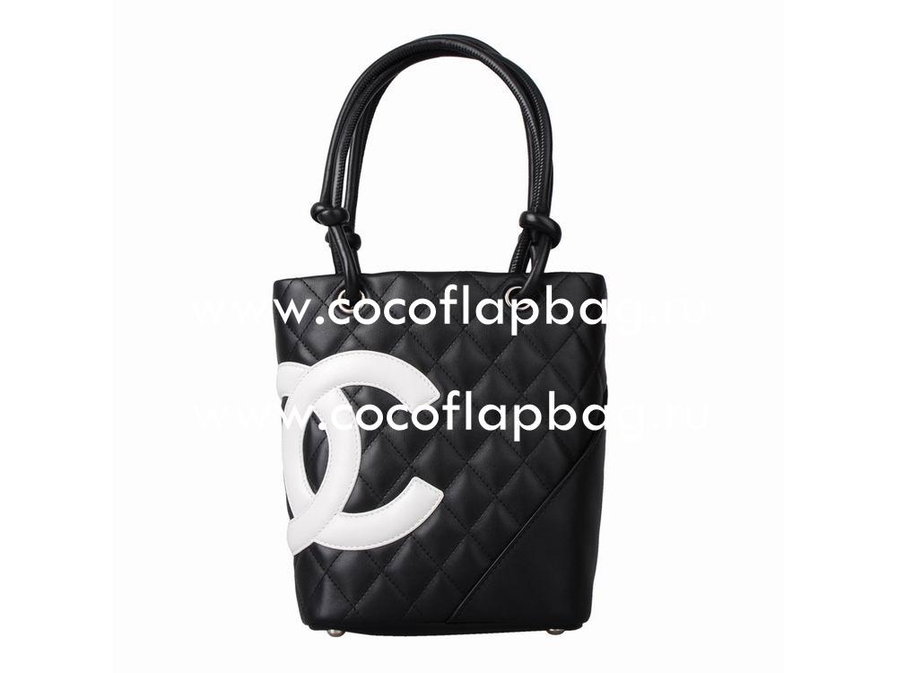 Chanel Kanbonrain Midiamutoto Bag White/Black A25167-1