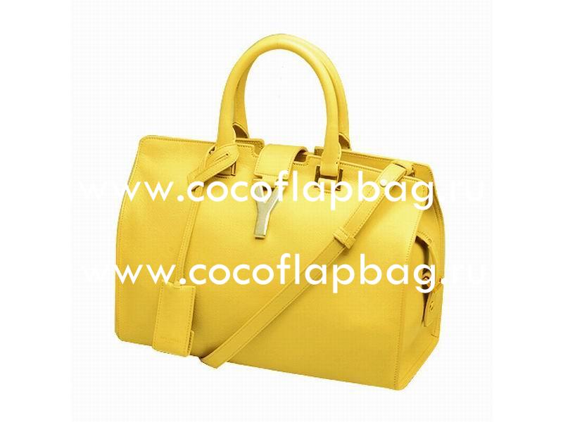 YSL Petit Cabas Chyc Y Calfskin Doctor Small Bag Yellow YSL517849