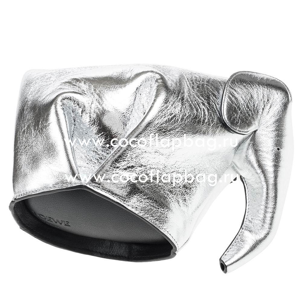 Loewe Animales Elephant Calfskin bag Silvery L8011407