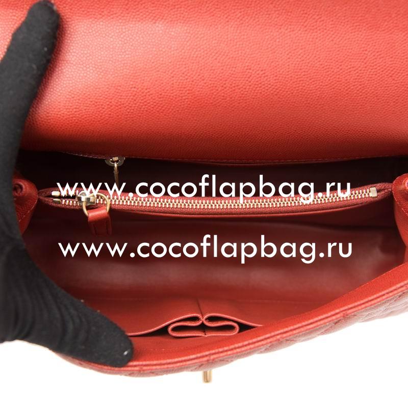 Chanel Coco Handle Anti-Gold Hardware Dark Red A92991CREDLI