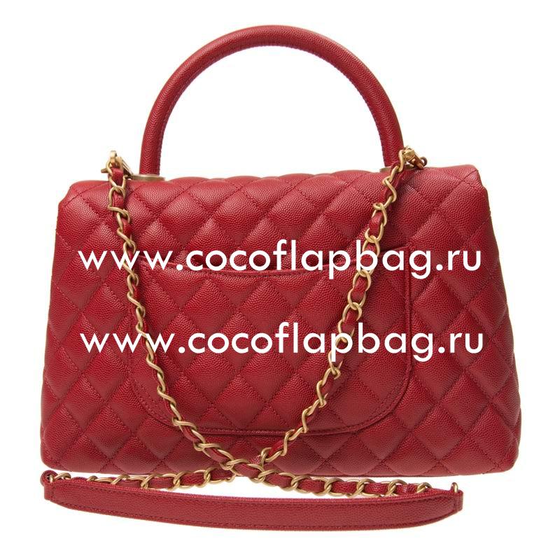 Chanel Coco Handle Brass Gold Hardware In Red A92991CREDGP
