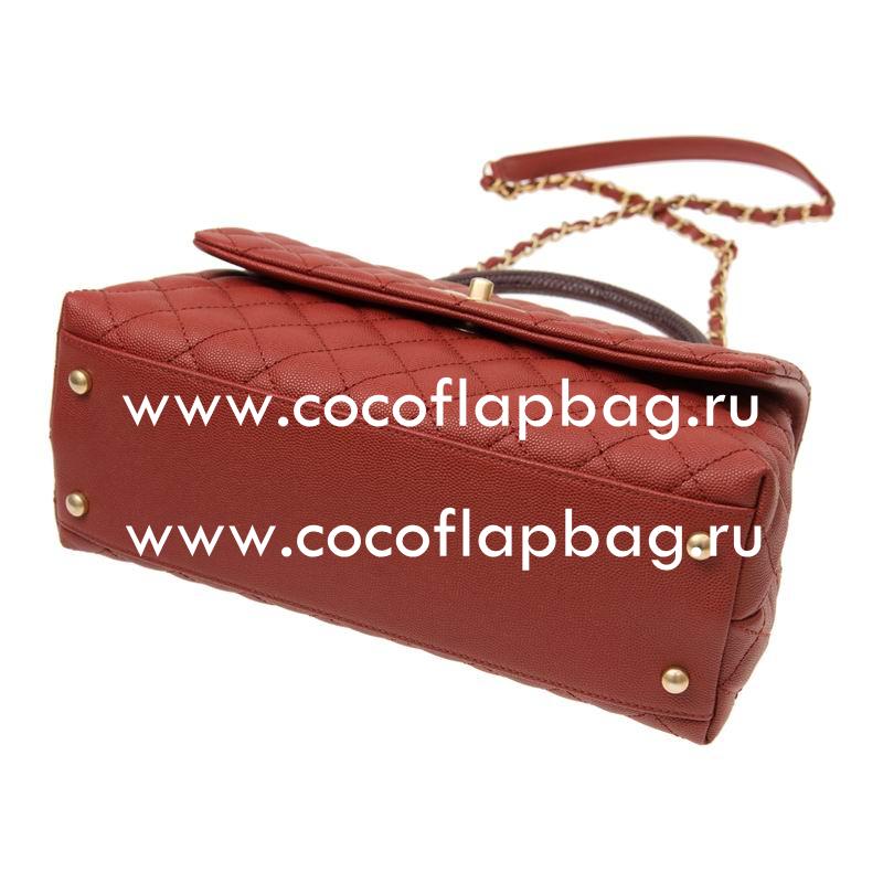 Chanel Coco Handle Anti-Gold Hardware Dark Red A92991CREDLI