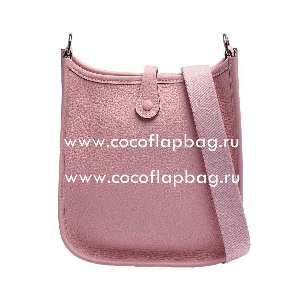 Hermes Garden Evelyne TPM Caviar Calfskin Cavity H Mini Shoulder bag Pink Red H7041903