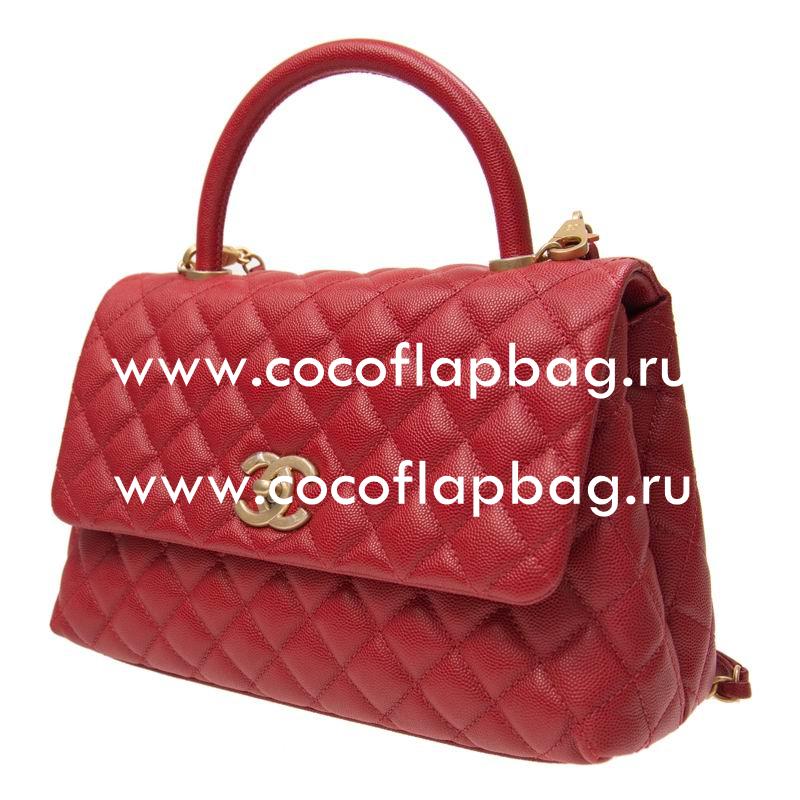 Chanel Coco Handle Brass Gold Hardware In Red A92991CREDGP