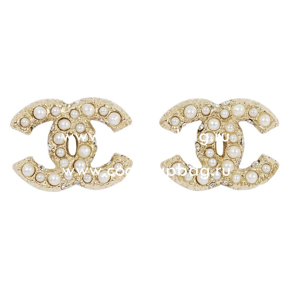 Chanel CC Logo Metal/Pearl Earring Gold FE639194