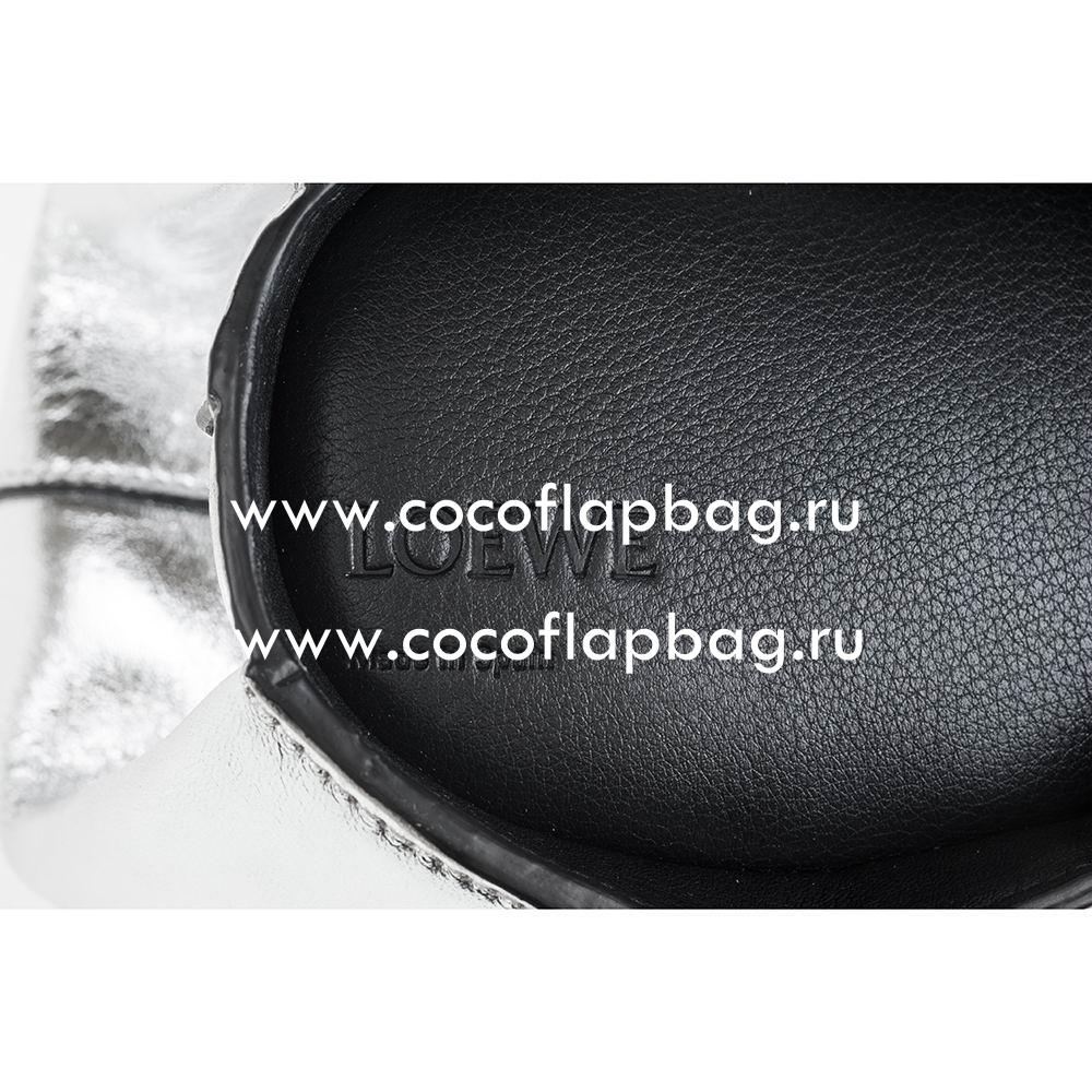 Loewe Animales Elephant Calfskin bag Silvery L8011407