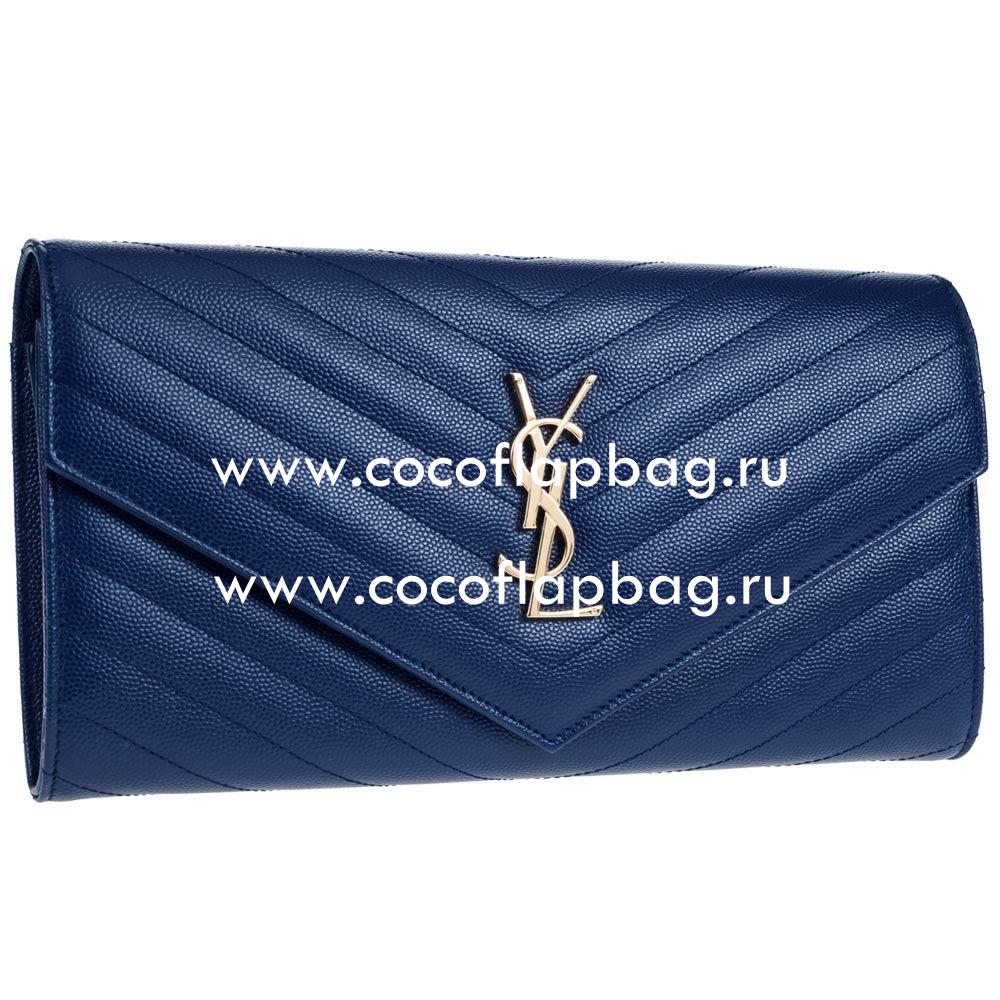 YSL Saint Laurent Calfskin HandBag In Blue YSL5780106