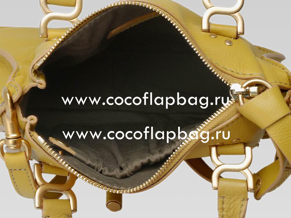 CHLOE Baby Marcie Calfskin Double Handle Bag Citrus C456190