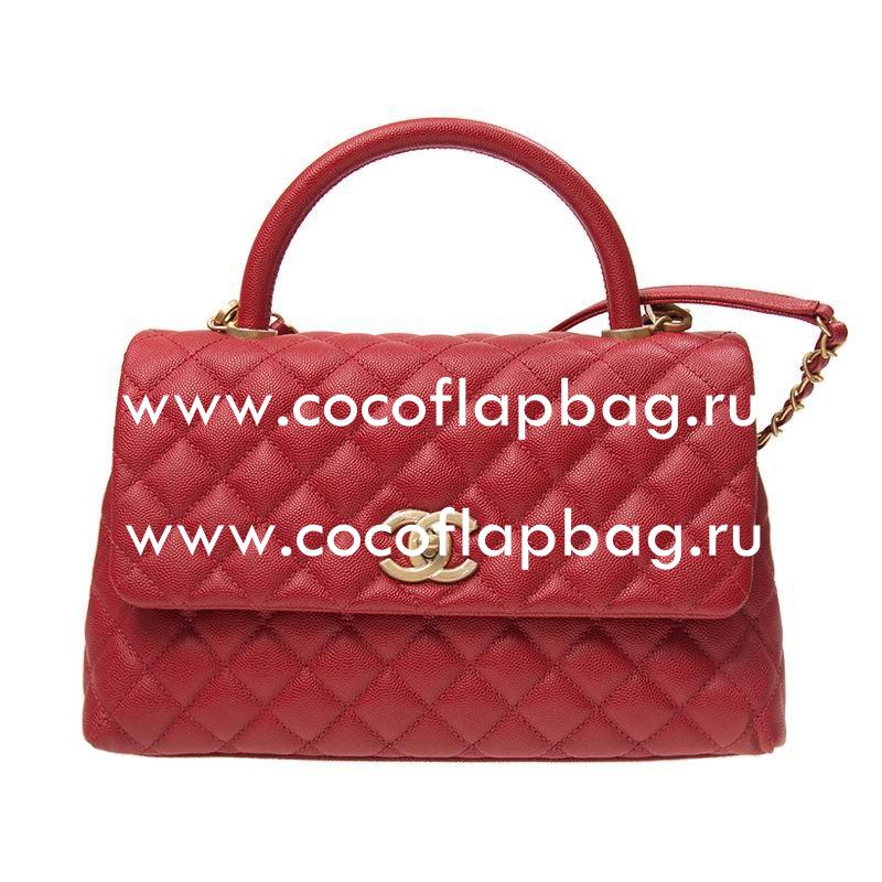 Chanel Coco Handle Brass Gold Hardware In Red A92991CREDGP