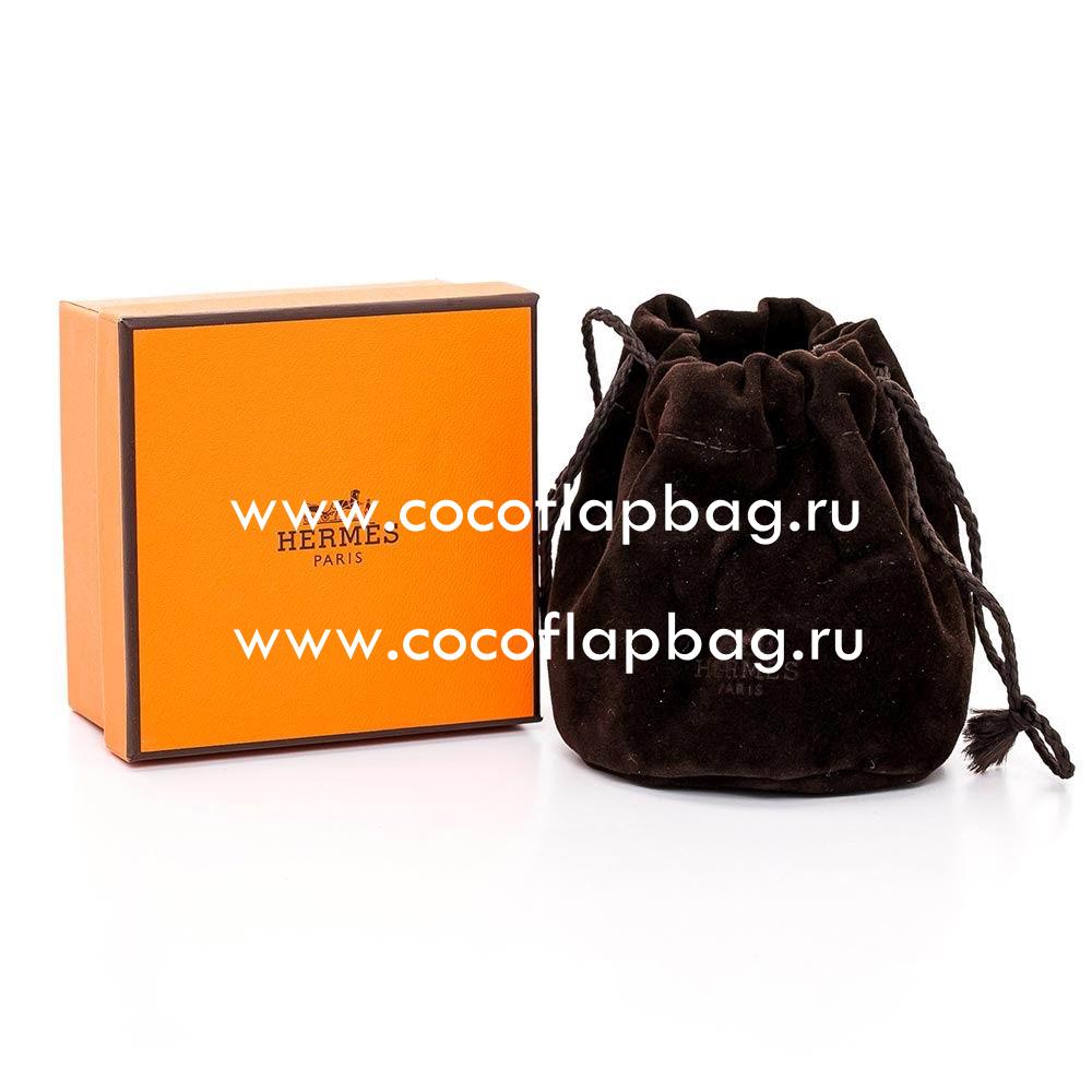 Hermes Collier de Chien Leather Alloy R-Bracelet Black/Gold H7021708