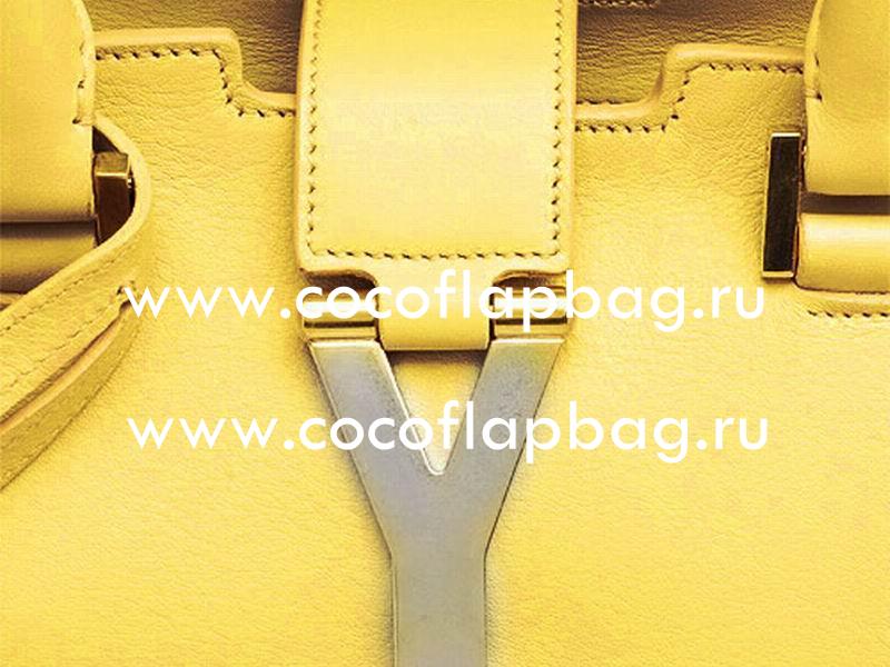 YSL Petit Cabas Chyc Y Calfskin Doctor Small Bag Yellow YSL517849