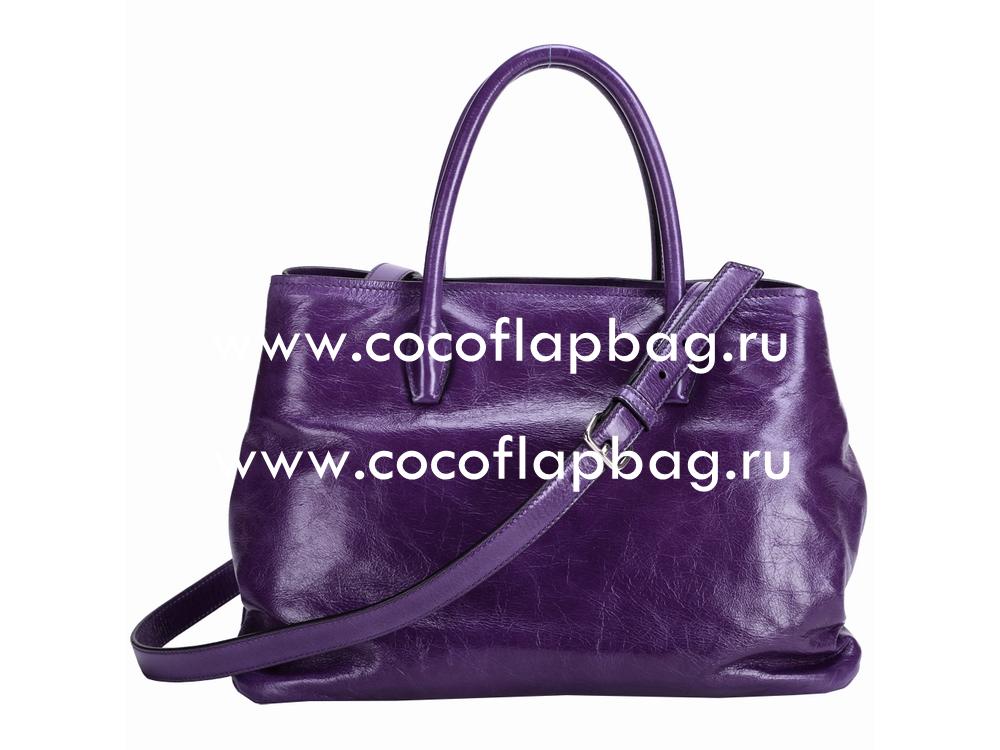 Miu Miu Vitello Shine Calfskin Handbag In Purple RN1015