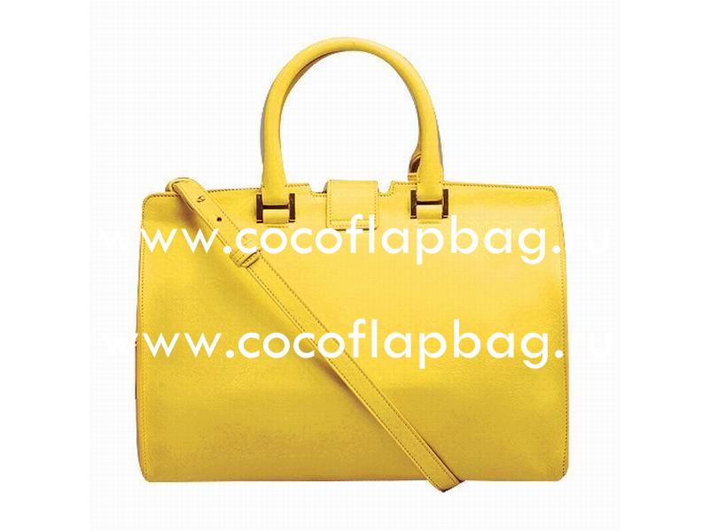 YSL Petit Cabas Chyc Y Calfskin Doctor Small Bag Yellow YSL517849