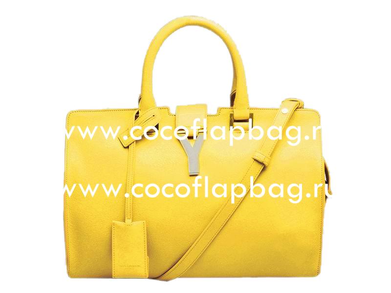 YSL Petit Cabas Chyc Y Calfskin Doctor Small Bag Yellow YSL517849