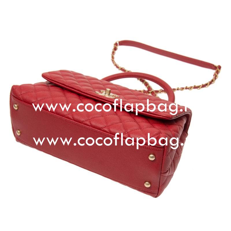 Chanel Coco Handle Brass Gold Hardware In Red A92991CREDGP