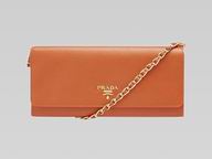 2013 Prada Spring&Summer Cowhide Leather Cluch Orange P415872
