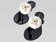 CHANEL CAMELLIA FLIP-FLOPS SANDAL IN IVORY 1245HS