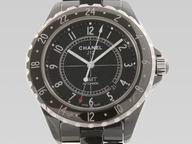 CHANEL Men Sports J12 Black Dial Automatic GMT Ceramic Oar H2012