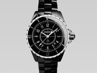 CHANEL J12 Black Dial Ceramic Quartz Watch In Black H0682