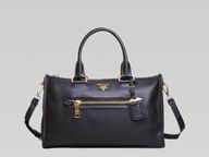 Prada Tessuto Vitello Daino Soft Cowhide Shouldbag In Black BL0805B