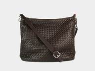 BOTTEGA VENETA Lambskin Woven Crossbody Bag Coffee BV80019
