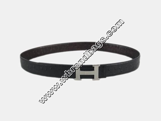 HERMES OSTRICH SKIN LEATHER BELT H8918
