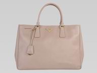 Prada Saffiano Lux Triangle Logo Large Tote Bag Pink P325065