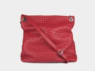 BOTTEGA VENETA Lambskin Woven Corssbody Bag Red BV90023