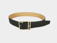 HERMES CALFSKIN LEATHER BELT IN COFFEE H8915