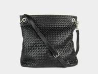 BOTTEGA VENETA Lambskin Woven Corssbody Bag Black BV90021