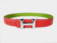HERMES CALFSKIN LEATHER BELT IN RED H8921