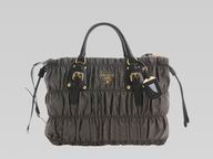 Prada Gaufre Lambskin&Nylon SHouder/Handbag Light Brown P386384