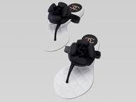 Chanel Camellia Flip-Flops Sandal In Black&White 264286