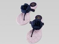 Chanel Camellia Flip-Flops Sandal In Blue&Pink 266407