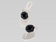 Chanel Camellia Flip-Flops Sandal In Black&Off-white 264285