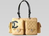 Chanel Cambon Line Multipocket Apricot Black CCs A25173-AB
