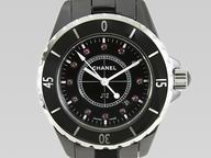 CHANEL Sports J12 Ruby Index Ceramic Black Ladys Watch H1634