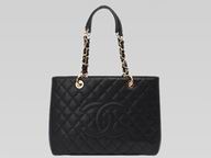 Chanel Caviar Leather Grand Shopper Bag Black(Gold) A50995-G