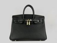 Hermes Birkin 25 Clemence Leather Black(Golden) H1041BG