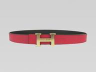 HERMES CALFSKIN LEATHER BELT H8933
