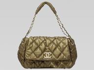 Chanel Quilted Flap Bubble Bronze Shoulder Bag A36011-2