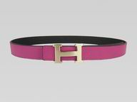 HERMES CALFSKIN LEATHER BELT H8941