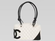 CHANEL Cambon Lambskin CC Mini Square Boston A25171-WB