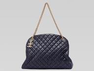 Chanel Cowhide Leather Quilted Gold Chain Bag Black A42139