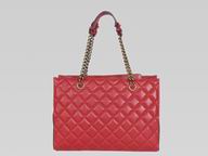 CHANEL Calfskin Grand Shopper Tote Bag In Red(Gold) A50999
